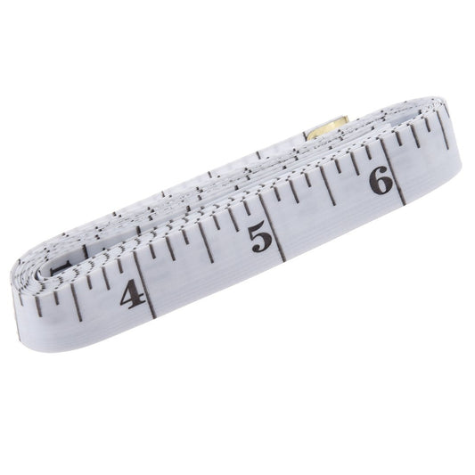 GDMINLO Soft Tape Measure Double Scale Body Sewing Flexible Tailor Craft Vinyl Ruler for Weight Loss Medical Body Measurement, Has Centimetre Scale on Reverse Side 60-inch(White)