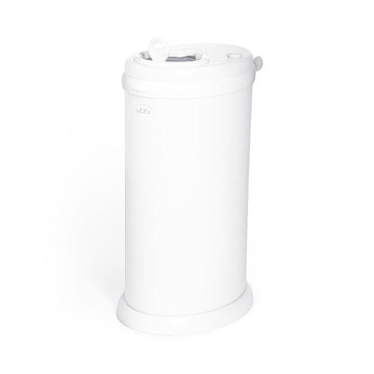 Ubbi Steel Diaper Pail, Odor Locking, No Special Bag Required, Award-Winning, Registry Must-Have, White