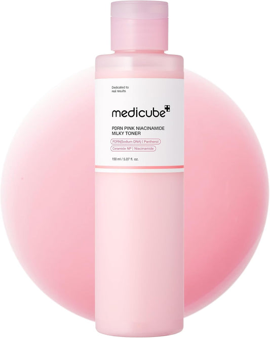 medicube PDRN Toner Salmon DNA Milky Toner | for Hydrating, Moisturizing, Soothing with Ceramide, Peptide | Glass Glow Skin | Korean Skincare, 5.07 fl.oz