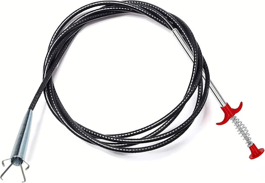 Drain Snake, Drain Clog Remover - Gutter Cleaning Tools Drain Cleaner for Toilet Sewer Shower Kitchen Bathroom Tub Clogged Drains Opener Cleaning Tool, Flexible Grabber Claw Pick Up Reacher (79 inch)