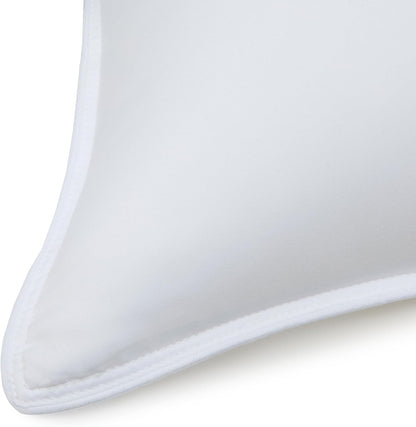 Amazon Basics Down Alternative Pillow for Back Side Sleepers, Medium Density, Standard Size, 26" x 20", 2-Pack, White