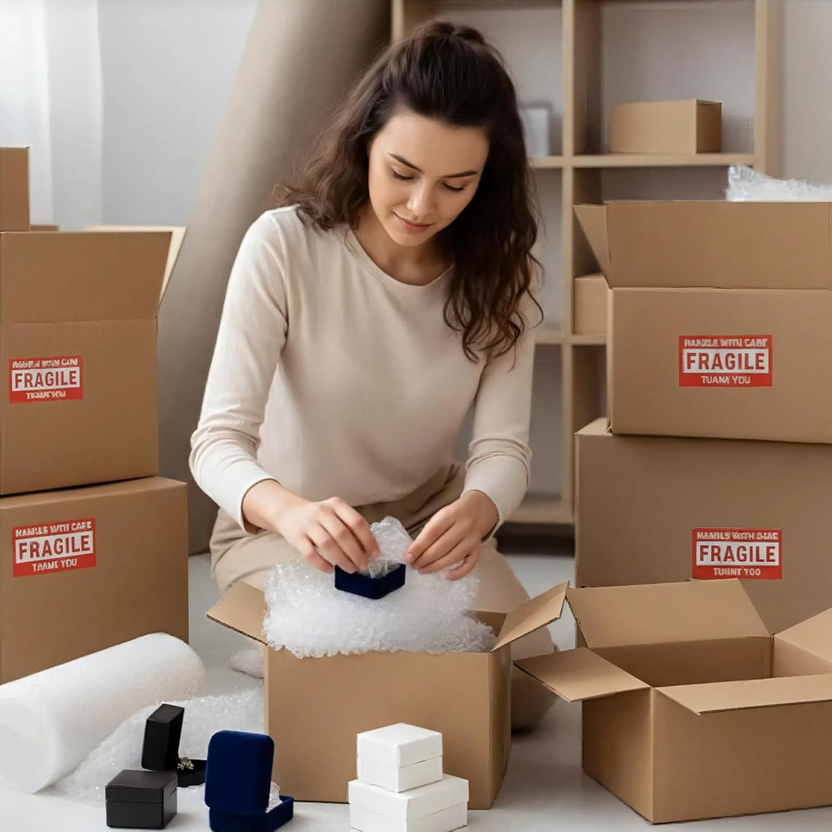 Bubble Cushioning Wrap 2 Pack 12 Inch x 72 ft Bubble Wrap for Packing，Moving Boxes and Shipping for Your Business，Perforated Every 12 in.Suitable for Filling Packaging Boxes.
