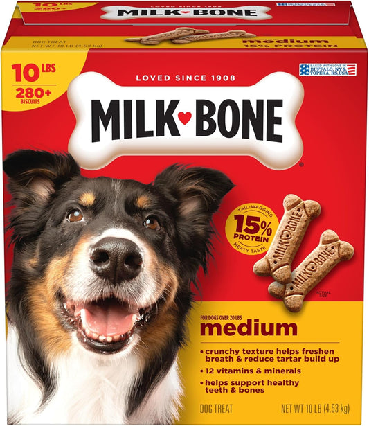 Milk-Bone Original Dog Treats Biscuits for Medium Dogs, 10 Pound