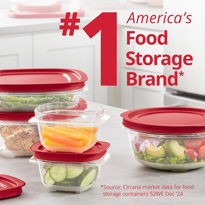 Rubbermaid EasyStore Large Containers, 18-Piece Set, Food Storage Containers with Lids