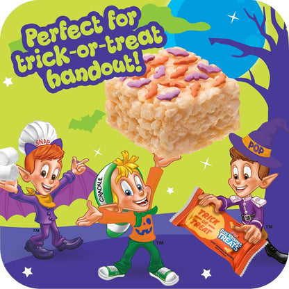 Rice Krispies Treats Mini Crispy Marshmallow Squares, Kids Snacks, Cereal Bars, Halloween, 23.2oz Box (60 Bars)