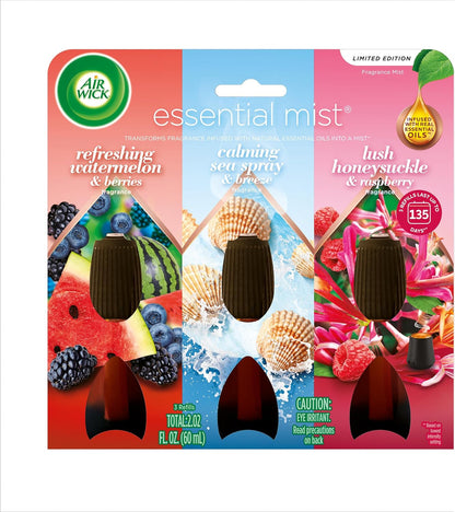 AIR WICK Essential Mist - Triple Refill Multi-Fragrance Pack Spring (3X.67) oz.